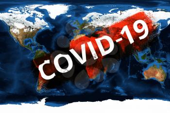 Pandemic coronavirus covid-19 worldwide, concept. Elements of this image furnished by NASA