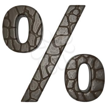 Royalty Free Clipart Image of Alligator Skin Percent Sign