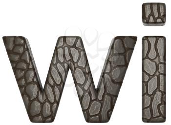 Royalty Free Clipart Image of Alligator Skin Font W and I