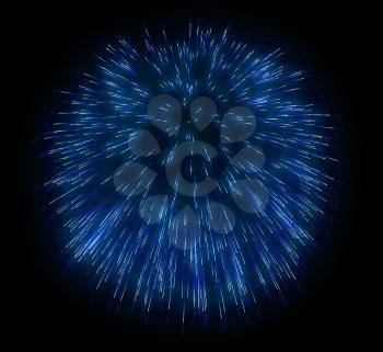 Royalty Free Clipart Image of Blue Fireworks 