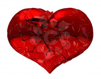 Royalty Free Clipart Image of a Broken Heart