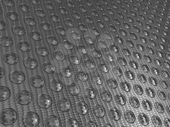 Royalty Free Clipart Image of Abstract Carbon Fiber With Buttons