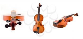 Royalty Free Clipart Image of Antique Violins 