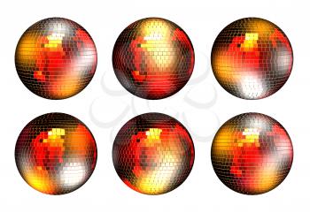 Royalty Free Clipart Image of Disco Balls