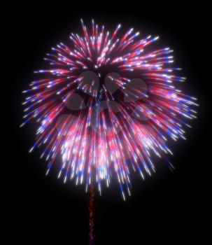 Royalty Free Clipart Image of Festive Fireworks
