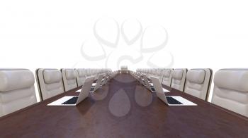 Royalty Free Clipart Image of a Business Conference 
