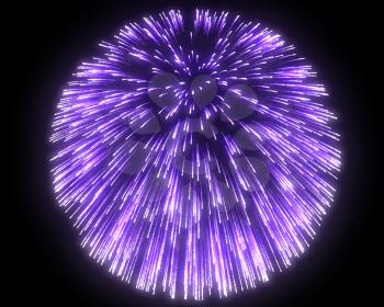 Royalty Free Clipart Image of Purple Fireworks