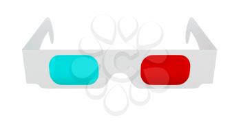 Royalty Free Clipart Image of Cinema 3D Glasses