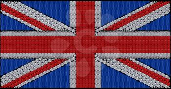 Royalty Free Clipart Image of Great Britain Flag Made of Diamonds 