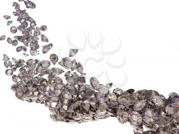 Royalty Free Clipart Image of a Background of Diamonds