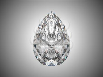 Royalty Free Clipart Image of a Pear Shaped Diamond 