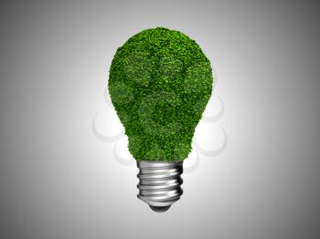 Royalty Free Clipart Image of a Nature Light Bulb