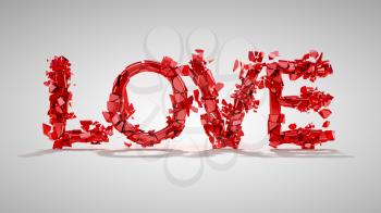 Royalty Free Clipart Image of the Word Love 