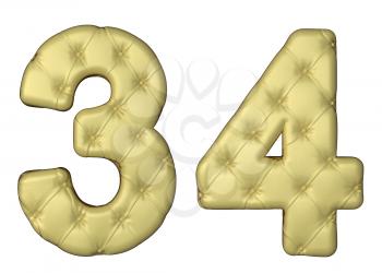 Royalty Free Clipart Image of Beige Numerals