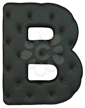 Royalty Free Clipart Image of a Black Leather Font B