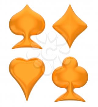 Royalty Free Clipart Image of Card Suits