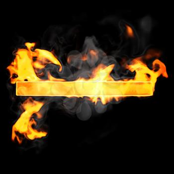 Royalty Free Clipart Image of a Flaming Dash Sign