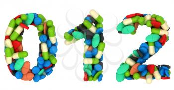 Royalty Free Clipart Image of Pharmaceutical Numerals 