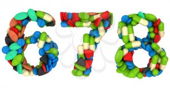 Royalty Free Clipart Image of Pharmaceutical Numerals