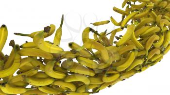 Royalty Free Clipart Image of a Banana Background
