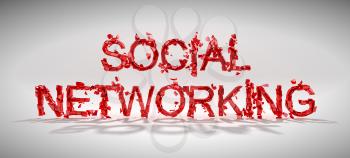 Royalty Free Clipart Image of the Words Social Networking