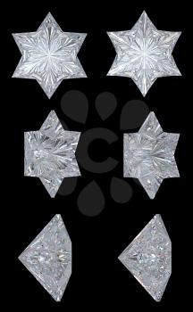 Royalty Free Clipart Image of Star Diamonds 