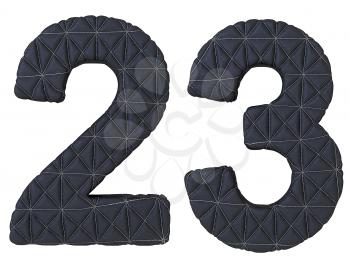 Royalty Free Clipart Image of Black Leather Numerals