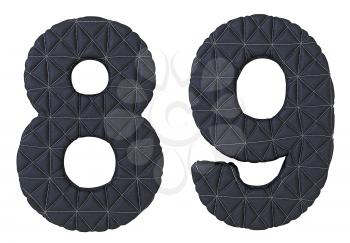 Royalty Free Clipart Image of Stitched Leather Numerals