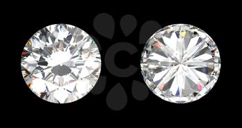 Royalty Free Clipart Image of Top View of a Diamond