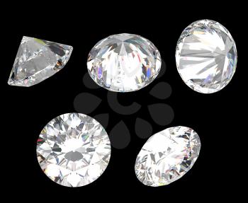 Royalty Free Clipart Image of a Large Diamond