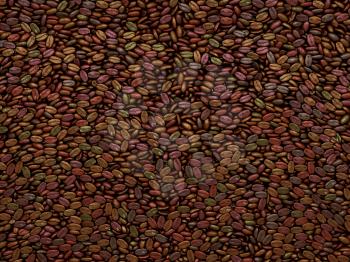 Royalty Free Clipart Image of a Background of Coffee Beans
