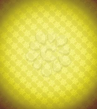 Royalty Free Clipart Image of a Yellow Snowflake Background
