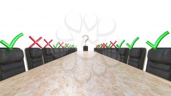 Royalty Free Clipart Image of a Corporate Meeting 