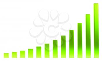 Success: green diagram or chart over white background