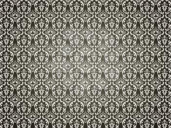 Black Background with victorian ornament. Useful as luxury pattern