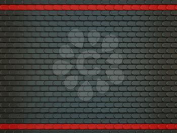 Black Leather stitched background with scales and red lines. useful for fashion and business