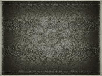 Black mock croc or alligator skin background with stitched gray border frame. Useful for fashion and business