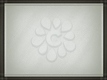 Gray mock croc or alligator skin background with stitched black border frame. Useful for fashion and business
