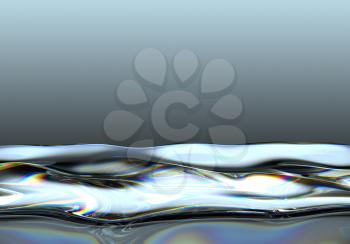 Liquid fuel splashes and waves over gradient background
