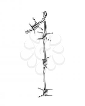 Royalty Free Clipart Image of a Barbed Wire One