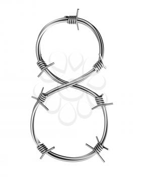 Royalty Free Clipart Image of a Barbed Wire 8