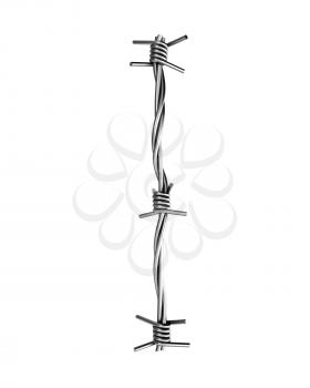 Royalty Free Clipart Image of a Barbed Wire I
