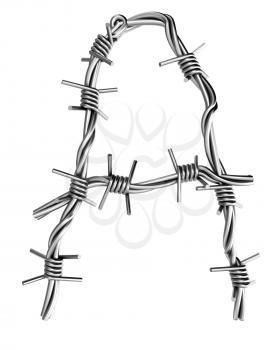 Royalty Free Clipart Image of a Barbed Wire A