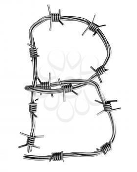 Royalty Free Clipart Image of a Barbed Wire B