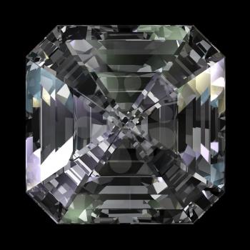 Royalty Free Clipart Image of a Diamond on Black