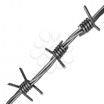 Royalty Free Clipart Image of Barbed Wire