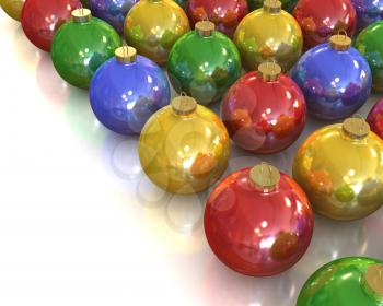 Royalty Free Clipart Image of Christmas Ornaments