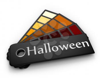 Royalty Free Clipart Image of a Halloween Colour Palette