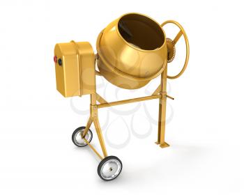 Royalty Free Clipart Image of a Concrete Mixer