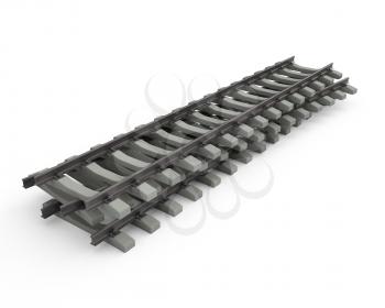 Royalty Free Clipart Image of a Single Rail